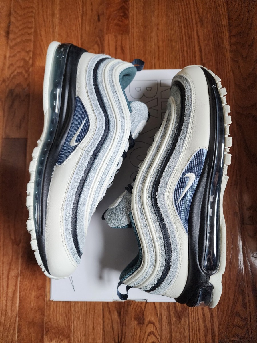 Size 12 Nike By You Air Max 97 Green/Cream/Grey Premium Materials