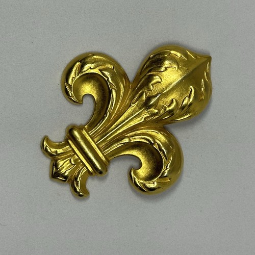 Vintage Ben-Amun 1980s Fleur De Lis Gold Tone Large 2.6" Tall Brooch Pin 27grams - Picture 13 of 20