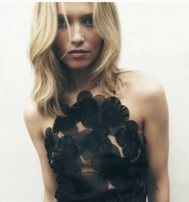 Akris Tulle Gown With Silk Organza Floral Detail Size 2 NWT
