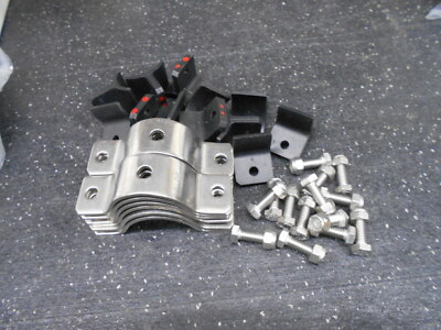 LOT OF 6 TRI CLOVER 2'' 304SS TUBE HANGER