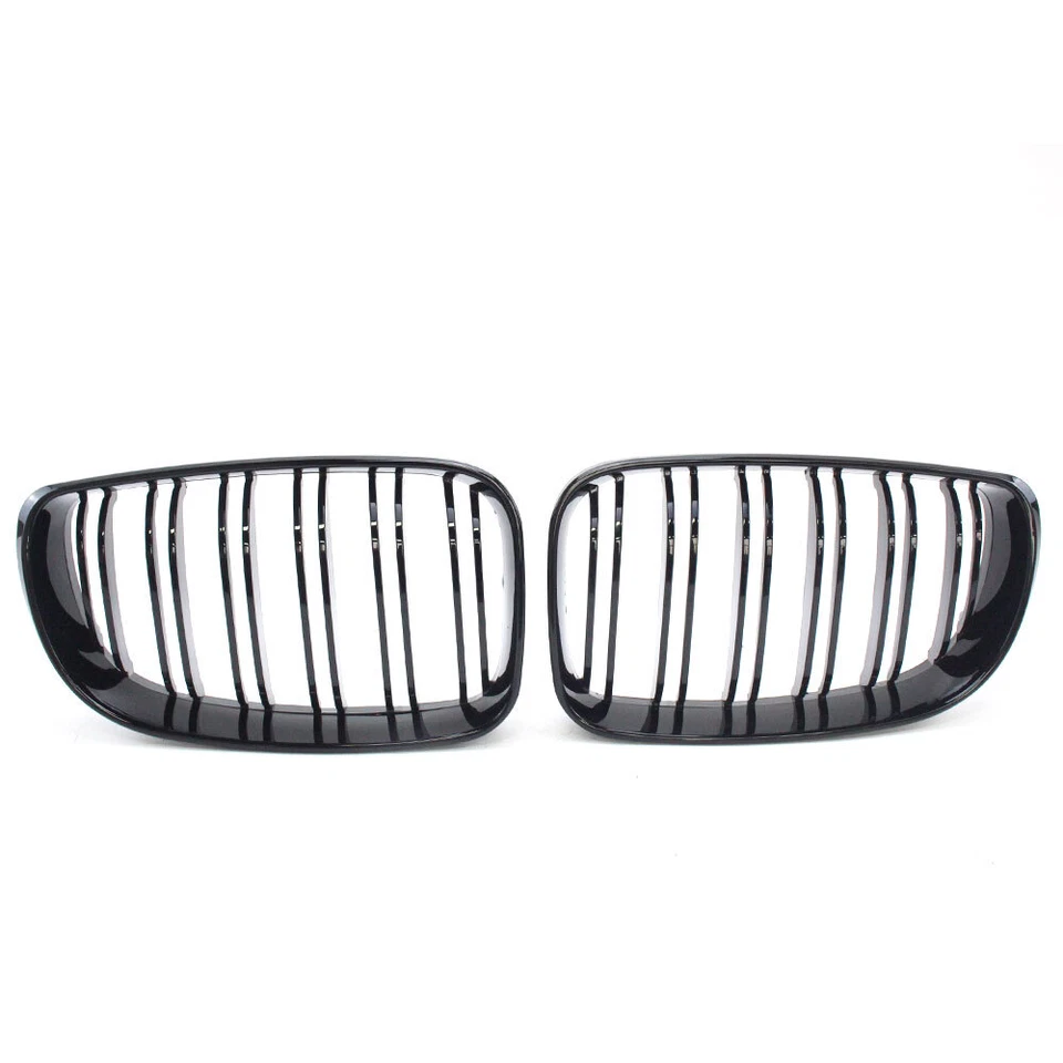 Front Kidney Grille Grill Gloss Black For BMW E81 E82 E87 E88 2008-2011 1 Pair Foto 2 de 4