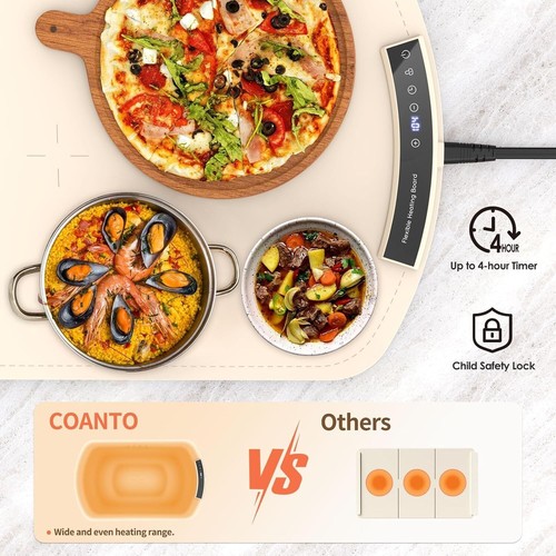 Food Warming Mat, Electric Warming Tray for Buffets & Parties, Silicone Heati... - Picture 6 of 7