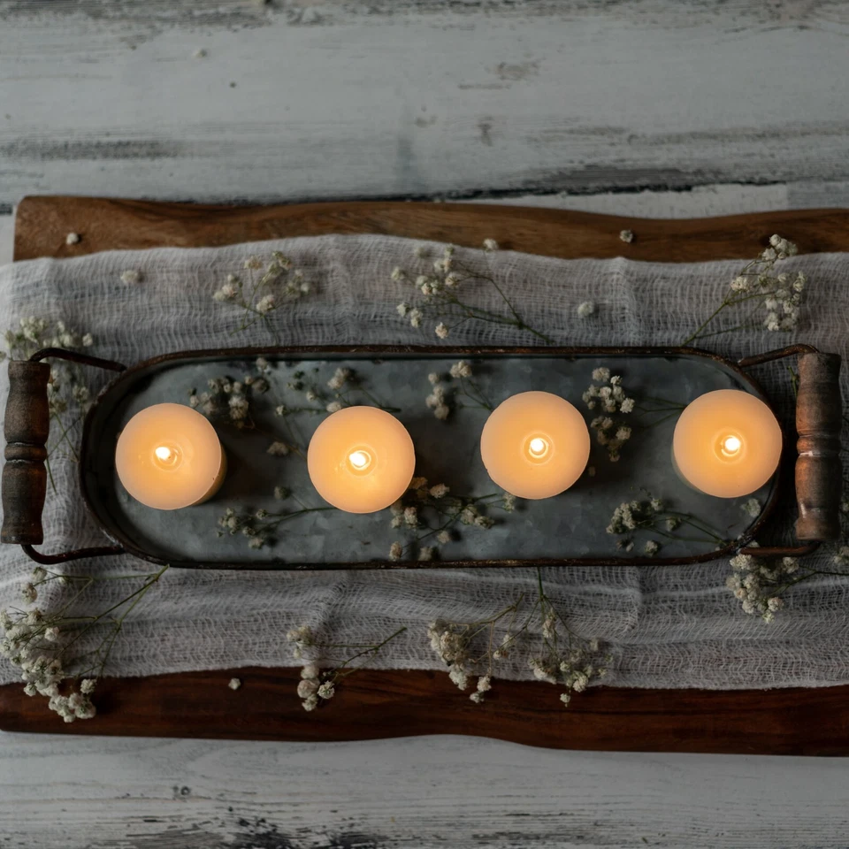 12 velas de luz de té de cera de abejas blanca natural sin perfume, mecha de algodón, taza de aluminio  Foto 3 de 4