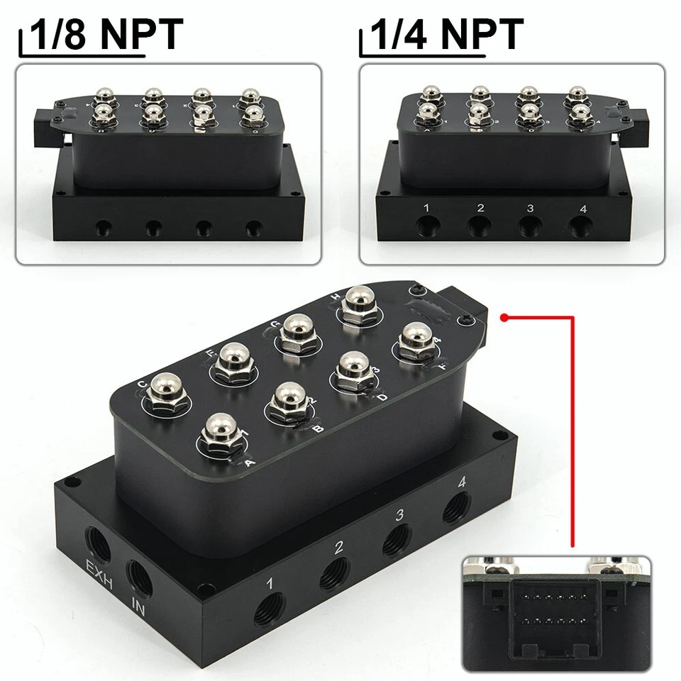 Manómetro de suspensión neumática con pantalla 5 en 1 + Electroválvula + Panel de control Foto 4 de 4