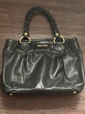 Original Miu Miu Tasche Leder, schwarz, Handtasche, Shopper