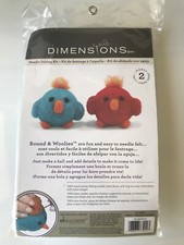 Dimensions Needle Felting Kit Round  Woolies Birds 72-73900