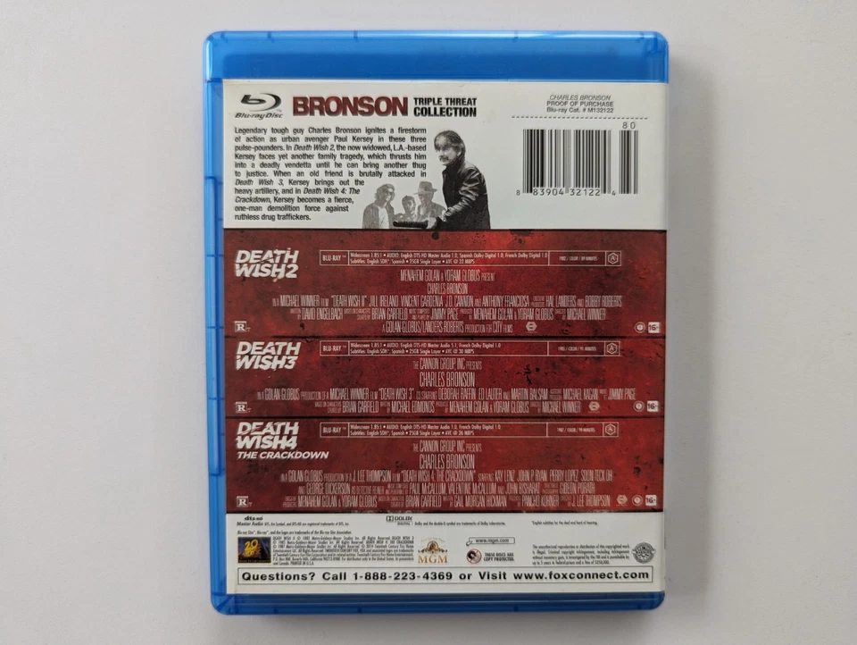 Colección Triple Amenaza BRONSON | Bluray | ¡Disco Como Nuevo! | Reg A Edición USA Foto 2 de 4