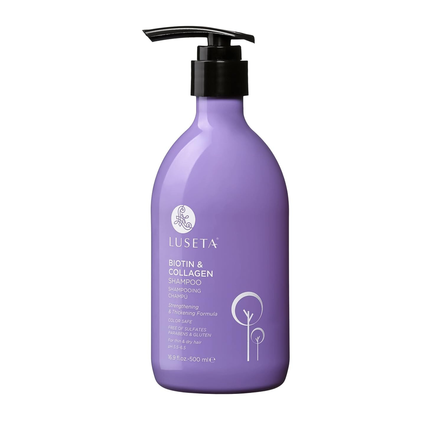 Luseta Biotin & Collagen Shampoo, For Thin & Dry Hair, 16.9 