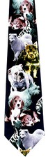 Cute Puppies Men's Necktie Pet Dogs Puppy Dog Animal Puppy Blue Neck Tie