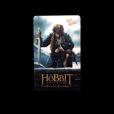 Red Robin The Hobbit NEW 2014 COLLECTIBLE GIFT CARD $0 #6105