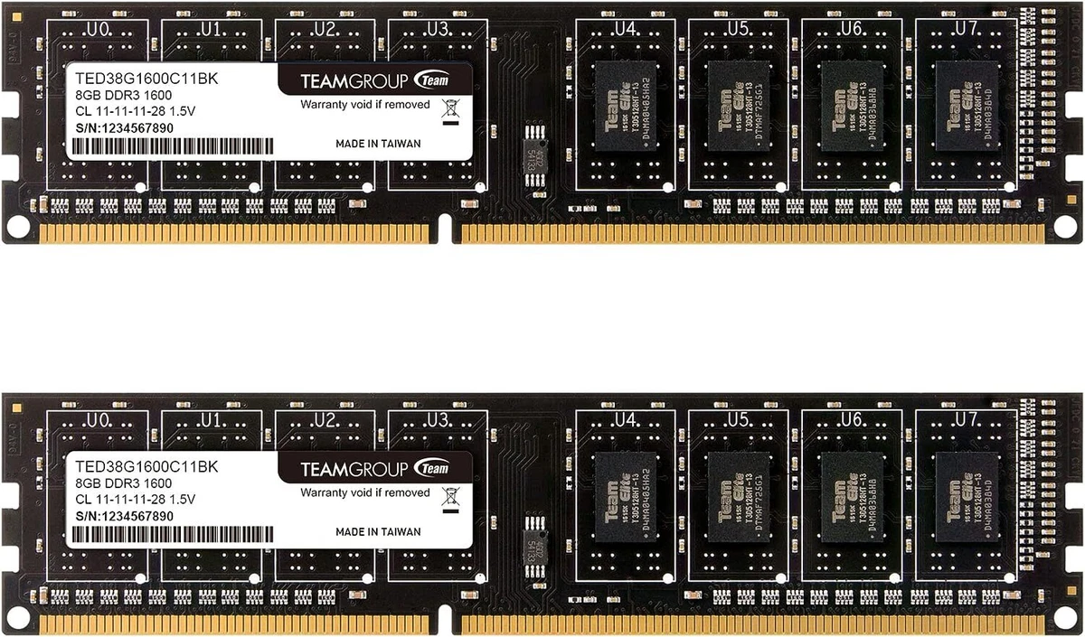Team Group DDR3 SDRAM 16 GB Total Capacity Memory (RAM) for sale