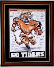 WESTS TIGERS 2005 PREMIERS SIGNATURE SERIES POSTER FRAMED MEMORABILIA GO TIGERS