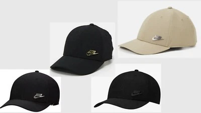 Nike Herren Metal Heritage86 Kappe Baseballmütze Logo verstellbar SCHWARZ/SCHWARZ NIKE NIETEN