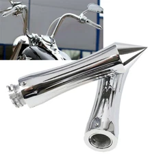 Chrome 25mm 1" Billet Hand Grips Handlebar Motorcycle For Harley Chopper Bobber