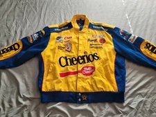 Vtg Cheerios Embroidered NASCAR Racing Jeff Hamilton JH DESIGN Jacket Size 2XL