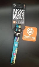 Max and molly urban pets gotcha collar with QR code tag surf board design