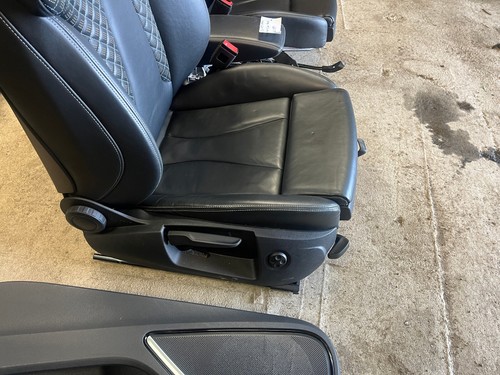 18 AUDI RS3 8V A3 S3 COMPLETE SET BLACK LEATHER SEATS DOOR PANELS 17-20 51K - Picture 10 of 22
