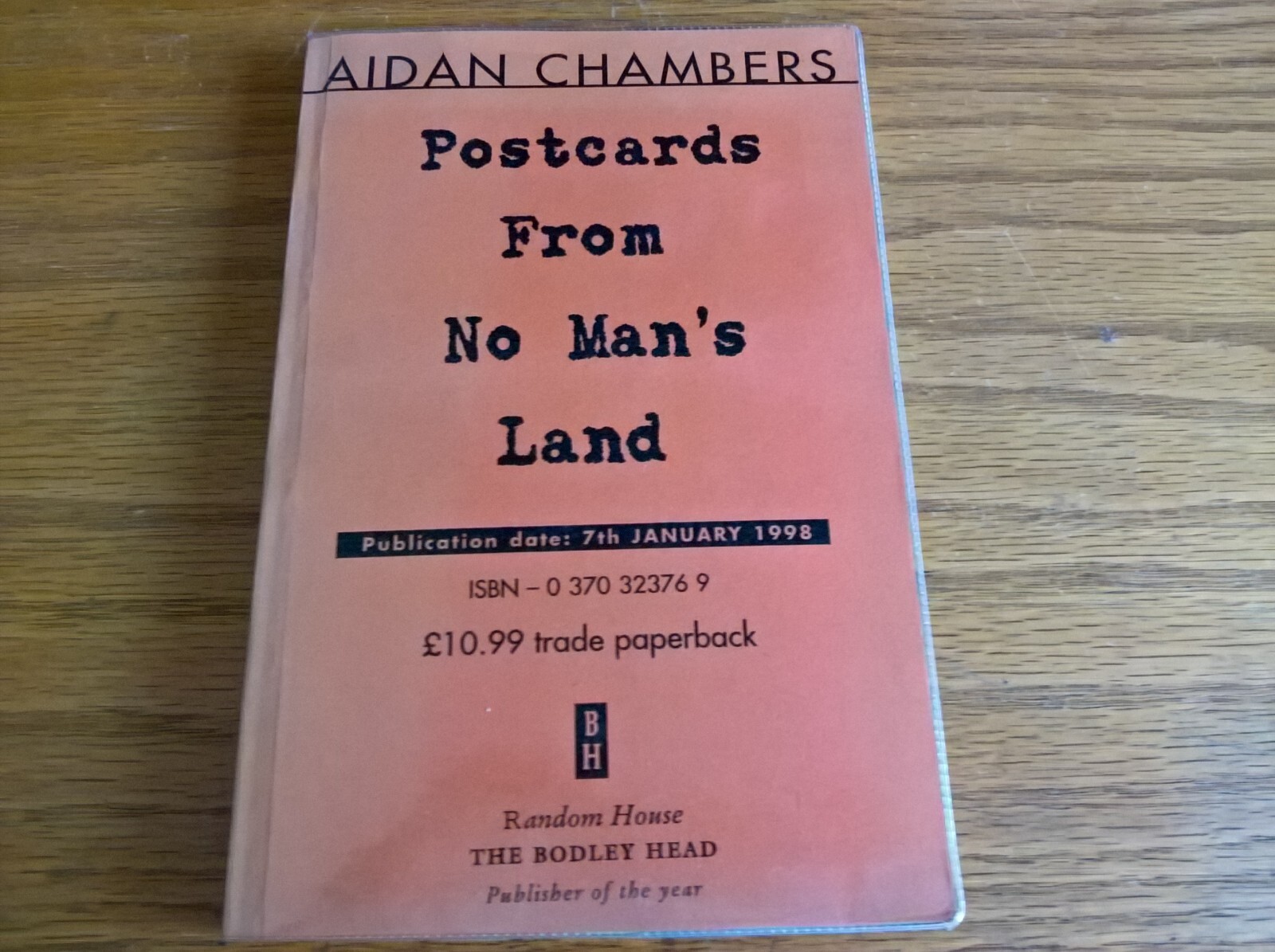 Postcards from No Man's Land by Aidan Chambers - proof copy pb YA Carnegie Medal