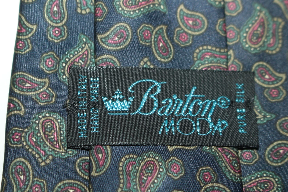 Corbata de seda BARTON MODA Made in Italy F73593 Foto 4 de 4