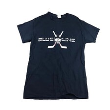 Huskies Hockey Shirt Mens Small Blue Short Sleeves Blue Line Graphic Tee