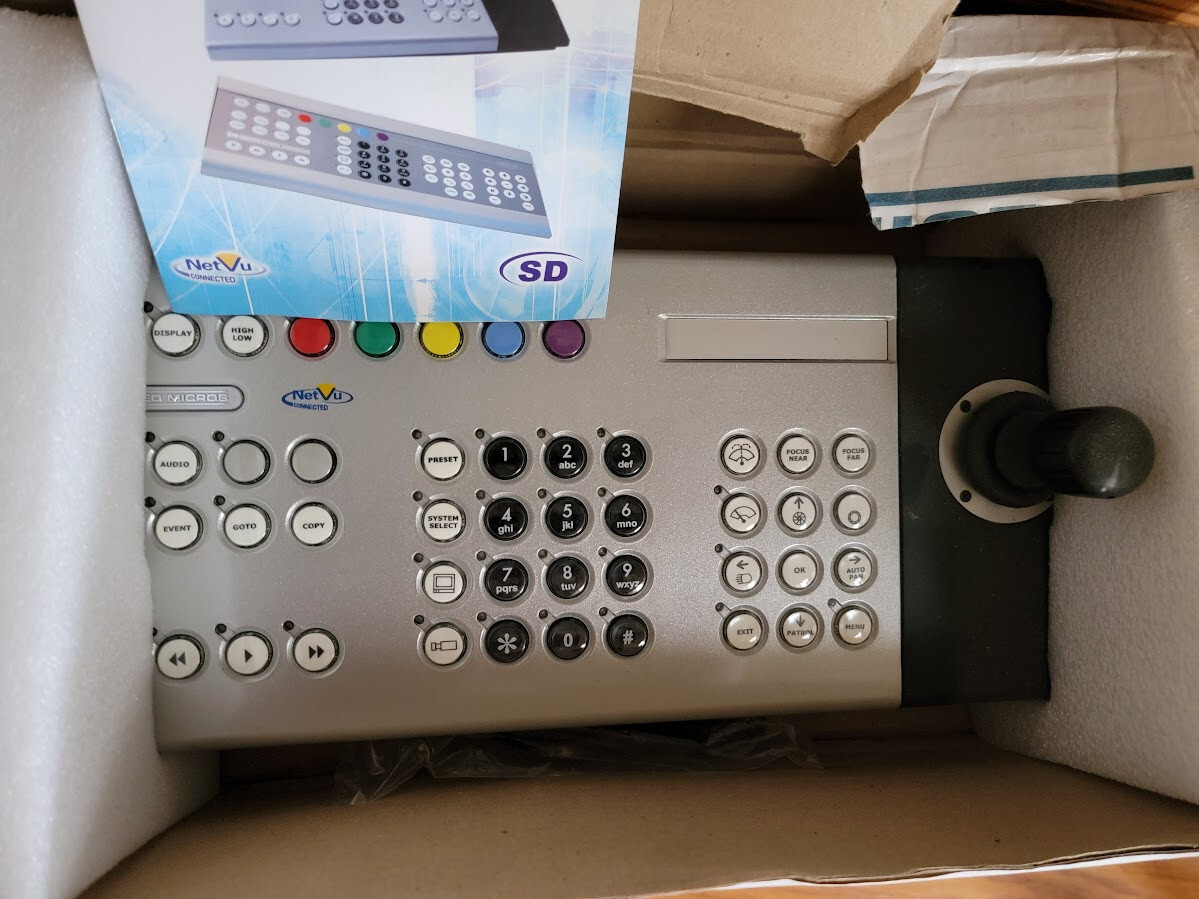 Dedicated Micros NetVu  CCTV Camera Keyboard Joystick KBS3