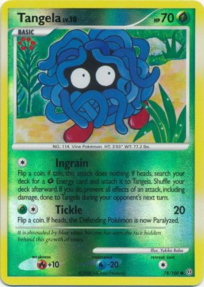 1x Tangela - 78/100 - Common - Reverse Holo Lightly Played Pokemon Diamond & Pea