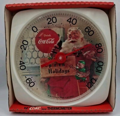 Vintage 12'' Drink Coca Cola Thermometer For Sparkling Holidays BRAND NEW NOS DS