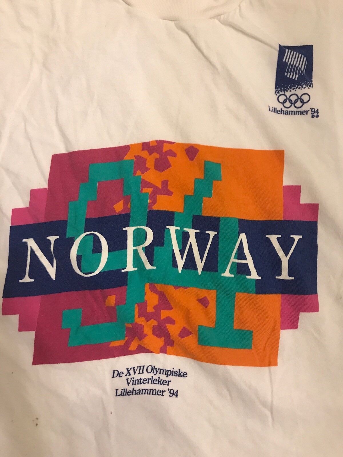 Pin's Lillehammer 94 - Jeux Olympiques D'hiver Norvège - Émail Grand Feu - Rare