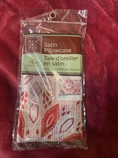Home Collection Satin Pillowcase Pink/Gray/White