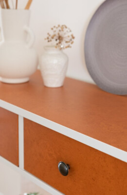 TONEFFEKT ORANGE VINYL SELBSTKLEBEND KLEBRIGE RÜCKSEITE KUNSTSTOFF D-C-FIX 67,5 cm