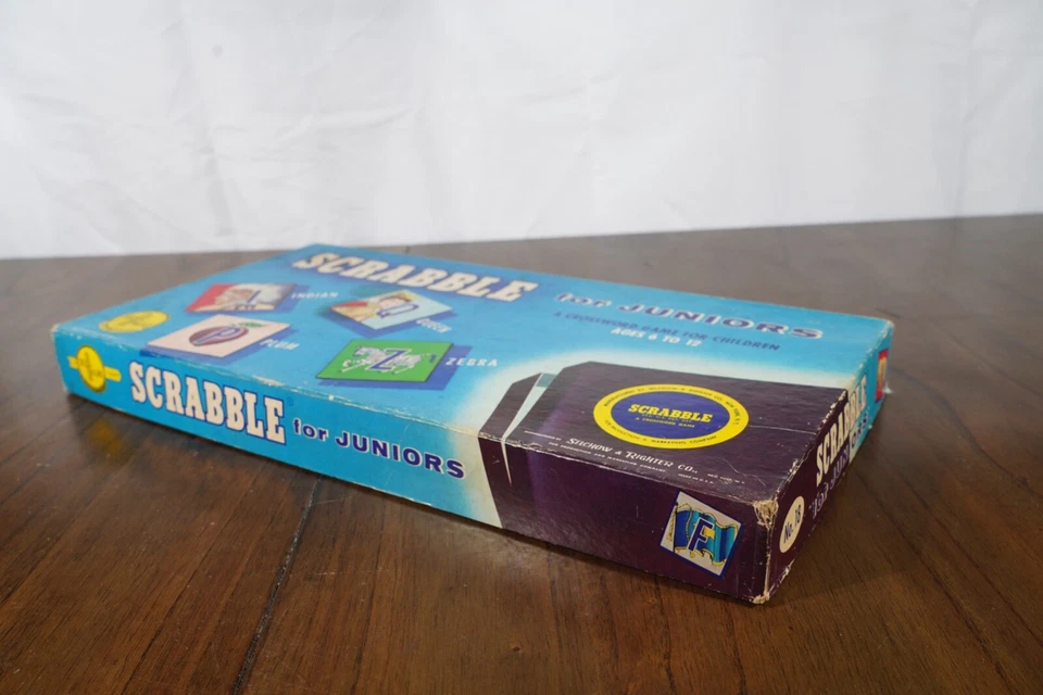 Scrabble for Juniors Crossword Game for Children 1958 Selchow & Righter COMPLETE - Image 2 of 4