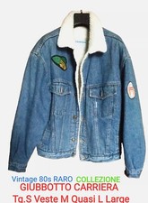 GIUBBOTTO CARRERA L Sherpa Bomber Vintage Paninaro 80's BLU ORIGINALE