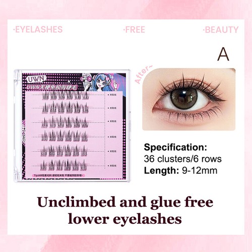 Glue-free Self-adhesive False Eyelashes Natural Thick Lash Extension Reusable - Picture 12 of 20