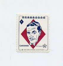 #TN11844 GARDINER Original 1940's Celebrity Stamp