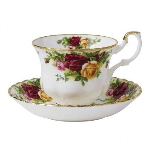Royal Albert - Taza De Café Con Plato Old Country Roses Multicolor En Oferta Royal Albert Taza Café C/P 0.15Ltr Viejas Rosas Del País