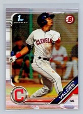 YORDYS VALDES 2019 BOWMAN 1st PROSPECTS CLEVELAND INDIANS BASEBALL CARD #BD-14