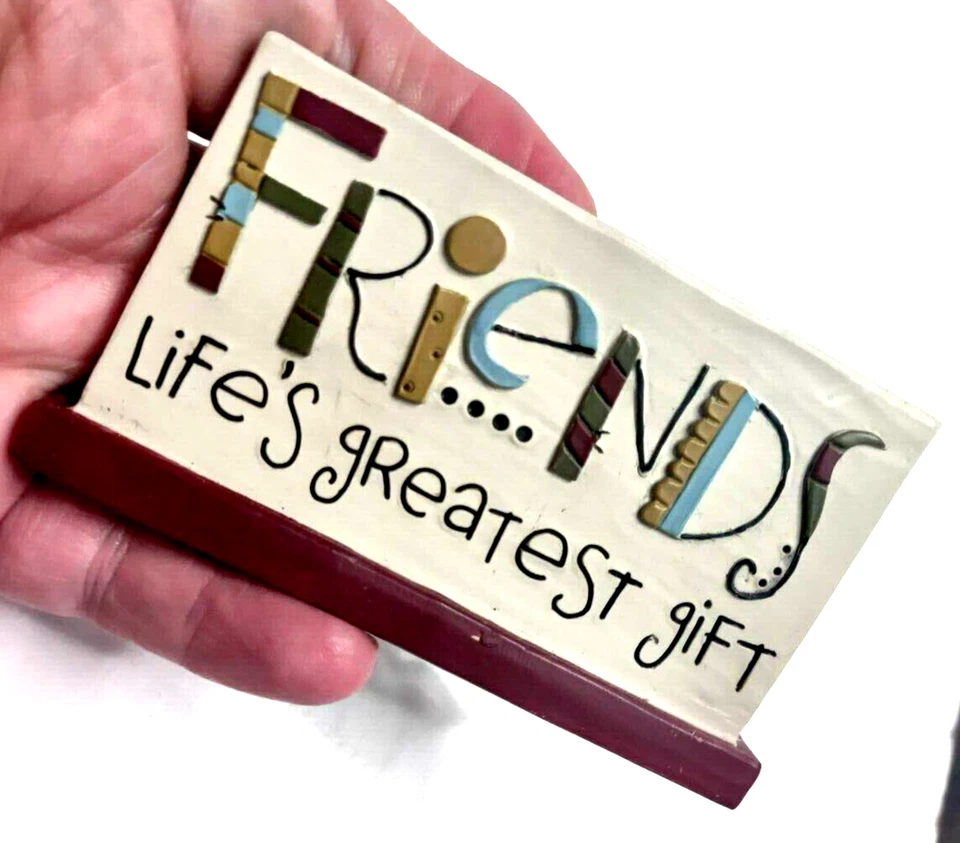 Letrero de escritorio de resina cubo flor regalo Friends Lifes B Lloyd 2010 placa Foto 2 de 4