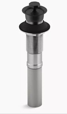 Bathroom sink drain with non-removable metal stopper, without overflow 7127-BL