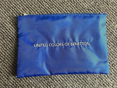 New & Unused Vintage Retro Style BENETTON Zipped Zip Pouch Holder Bag