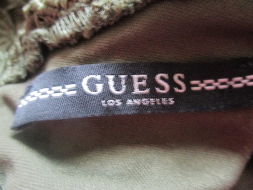 Guess - Over Lace Dark Olive Green Shorts Play Suit - Size 12/14 - Picture 9 of 12