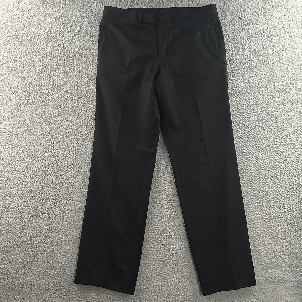 パンツ 90s HUGO BOSS Black Linen Trousers HUGO - Slim-fit pants in a stretch-cotton - Black