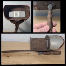 Antique Vintage Handheld Stereoscope Photo Viewer Wood/Metal Unbranded