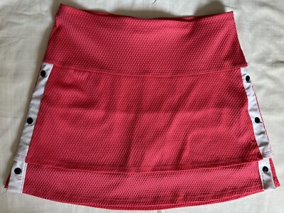 Lucky In Love Women s Coral Techno Long Snap To It Skort Medium EUC