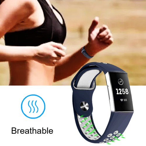Replacement Silicone Watch Band Strap Wristband For Fitbit Charge 4/Charge 3 SE - Picture 82 of 103