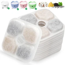 12pcs Cat Water Fountain Filters Fits for Catit PIXI All 80oz Pet Fountain
