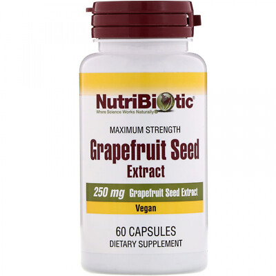 NutriBiotic, Grapefruit Seed Extract, 250 Mg , 60 Capsules