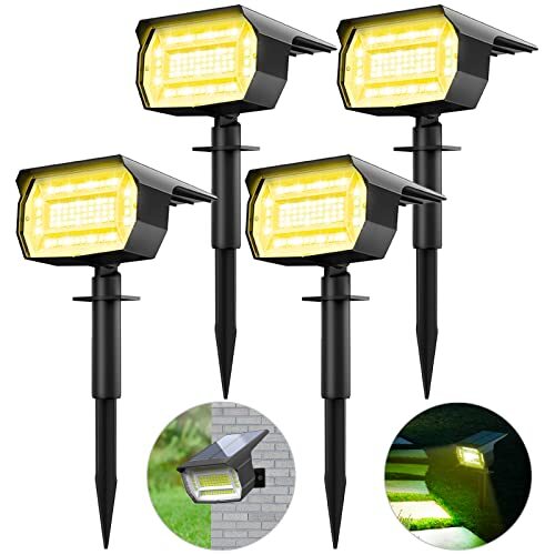 OFFERTA 4 Faretti Solari 72 LED Esterno IP65 - Risparmia Ora in Bolletta