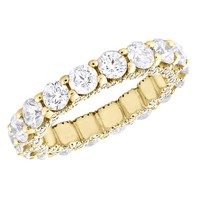 14K Gelbgold Diamant Ewigkeit Ehering Vintage Stil Damen Ring 3.84 Karat