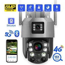 8MP Wifi IP Camera Human Detection PTZ Home Security CCTV Surveillance Monitor