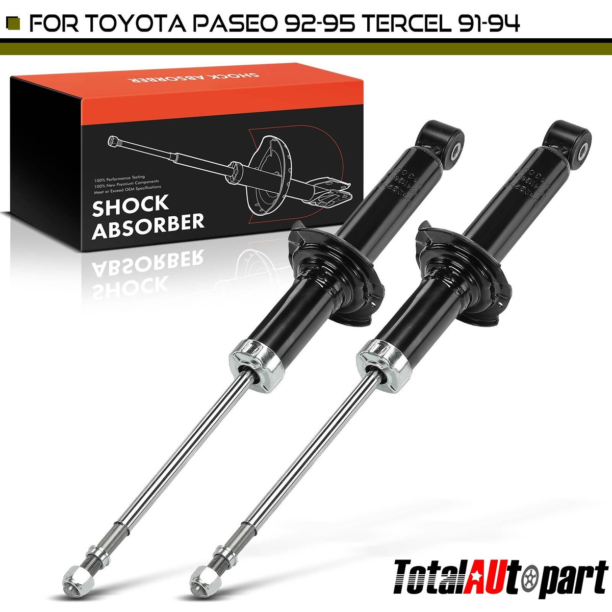 2x Shock Absorber for Toyota Tercel 91-94 Paseo 92-95 L4 1.5L Rear